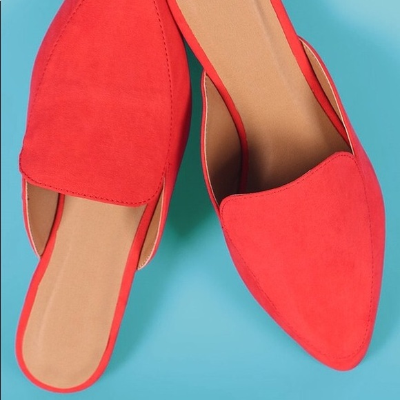 Jess Women’s Blood Orange Slide In Mules Loafers - Picture 2 of 5